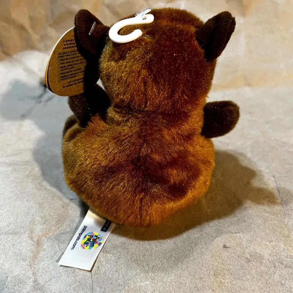Aurora 5in Palm Pals Capybara Brown Soft Weighted Plush Toy 2024